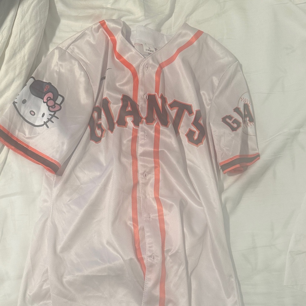 Kids Giants Hello Kitty White and Orange Shirt